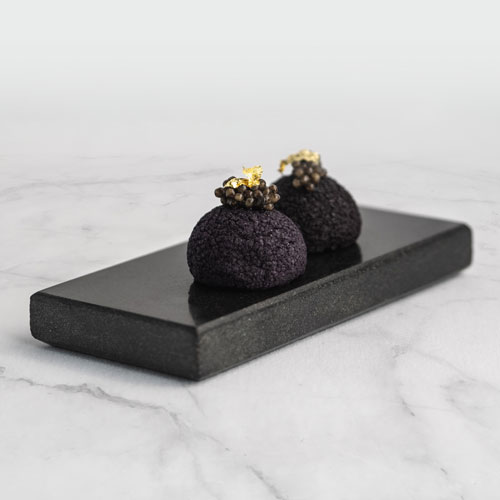 Apéritif Restaurant Food - Black Puff Canape