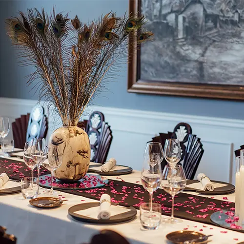 Private dining room table in Ubud