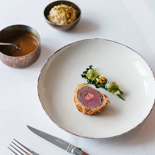 A fine dining meal in Bali
