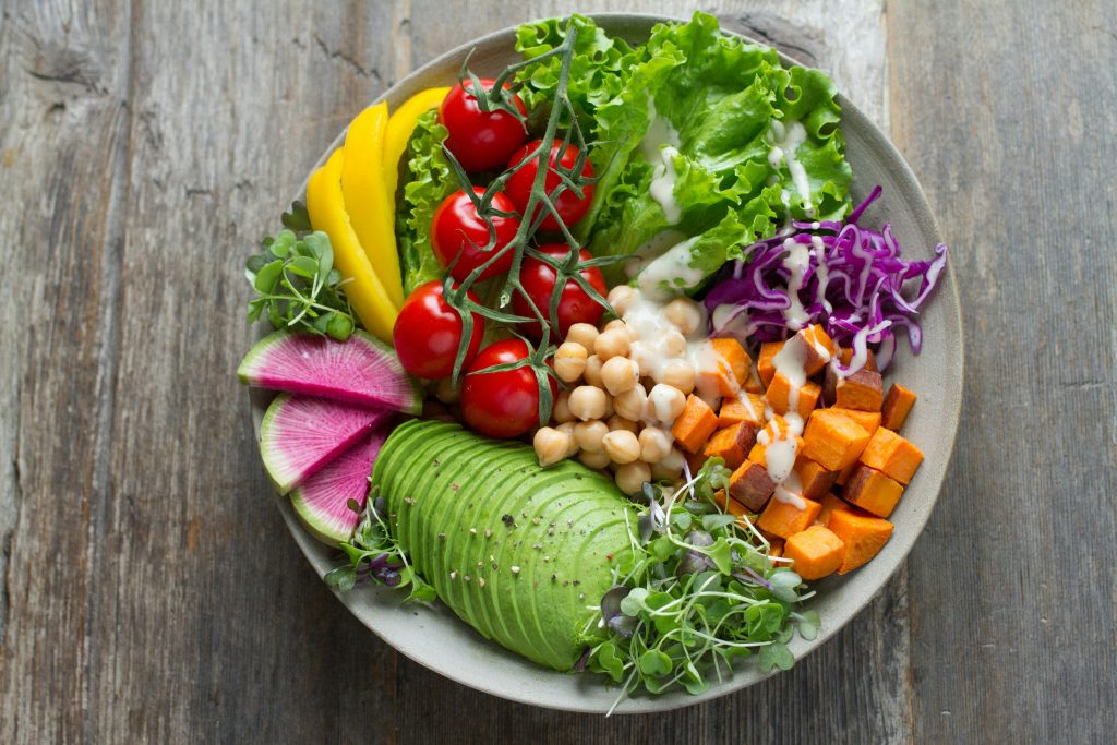 A vegetarian salad made in Bali