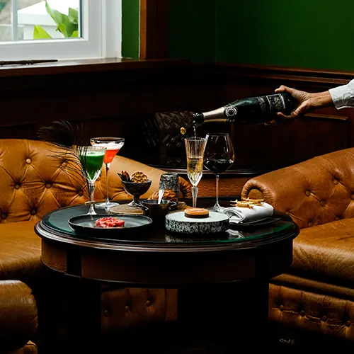 Pinstripe Bar Champagne Serving