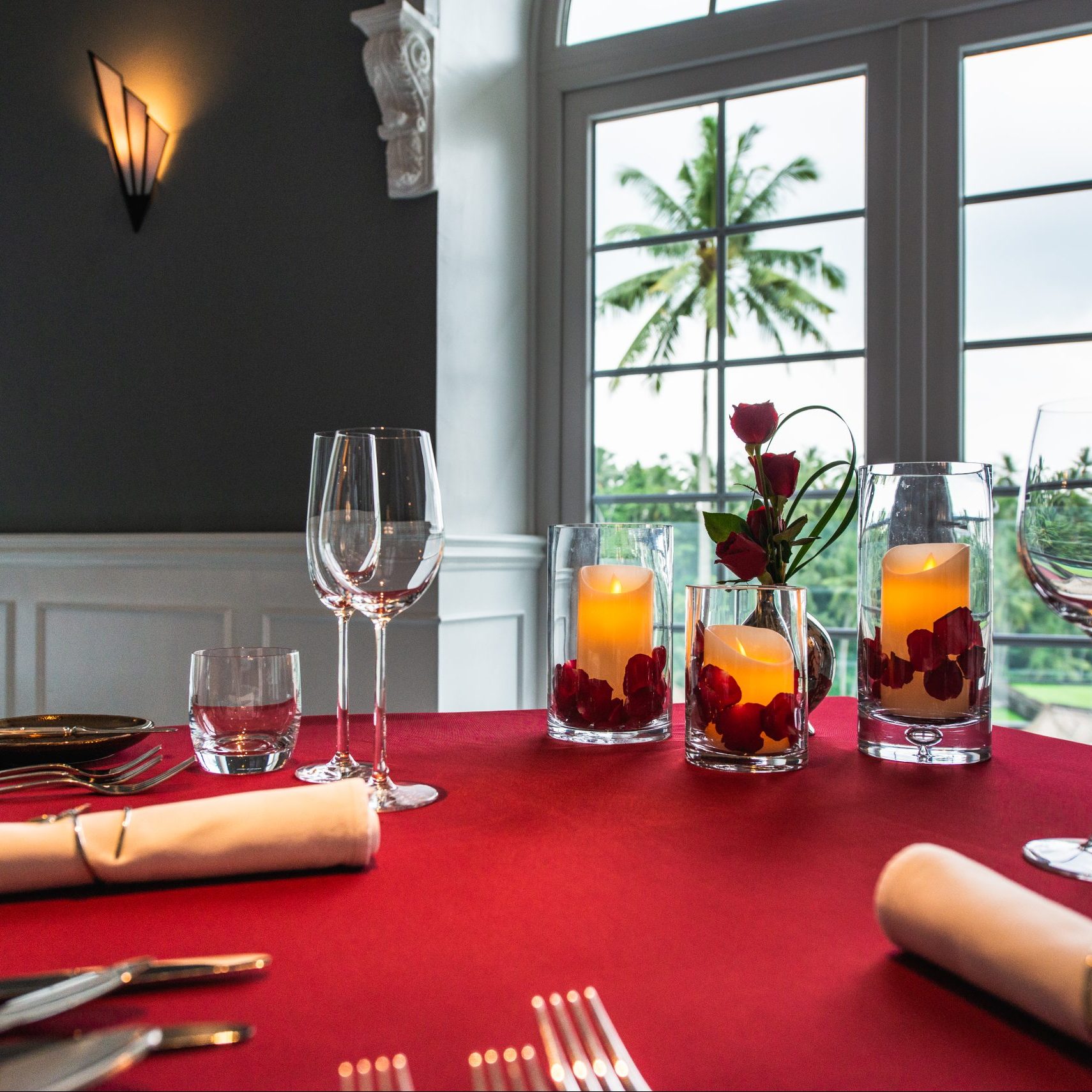 A Candle light dinner in Bali