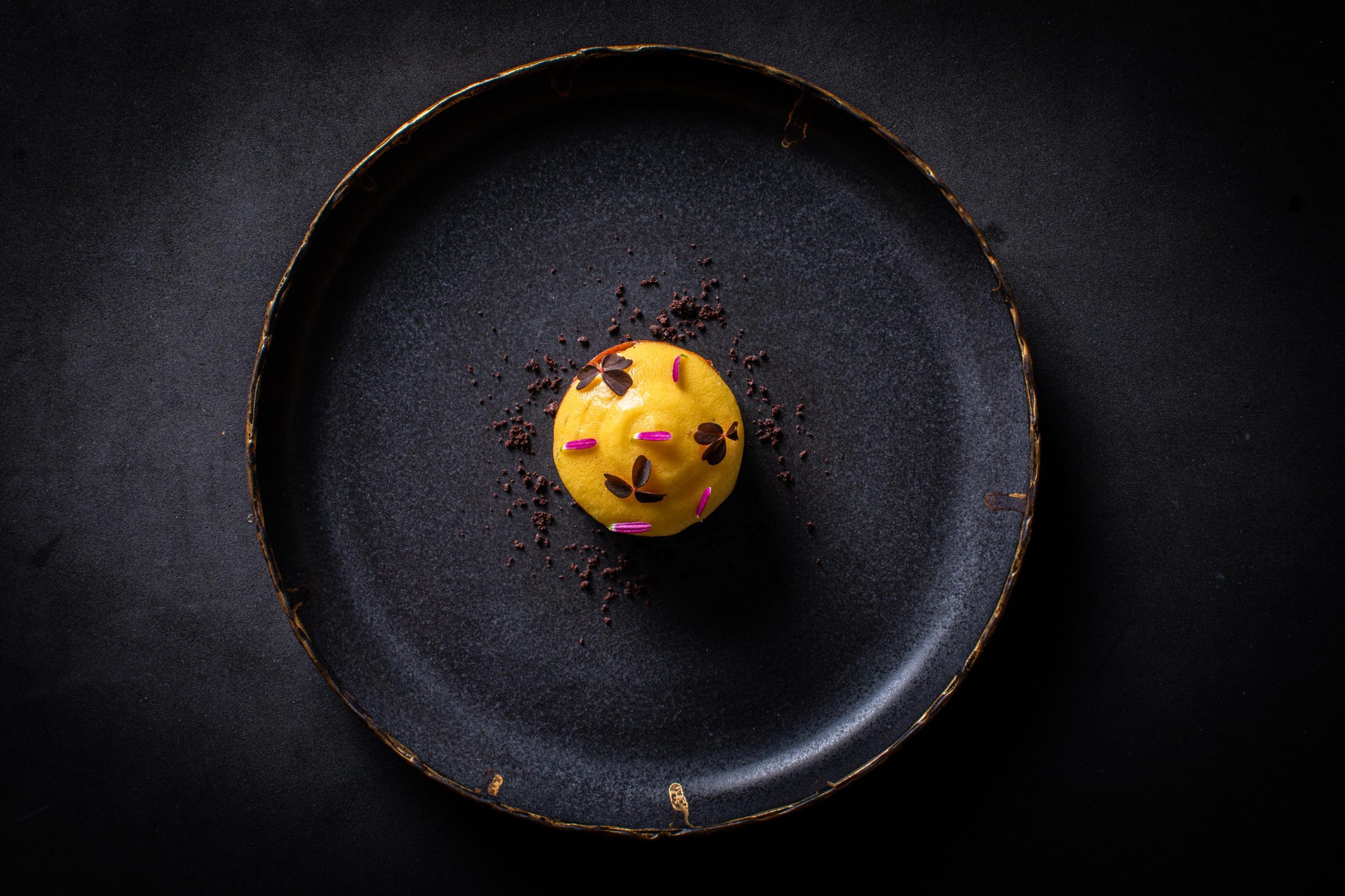 Tropical chocolate desert from Degustation Bali menu
