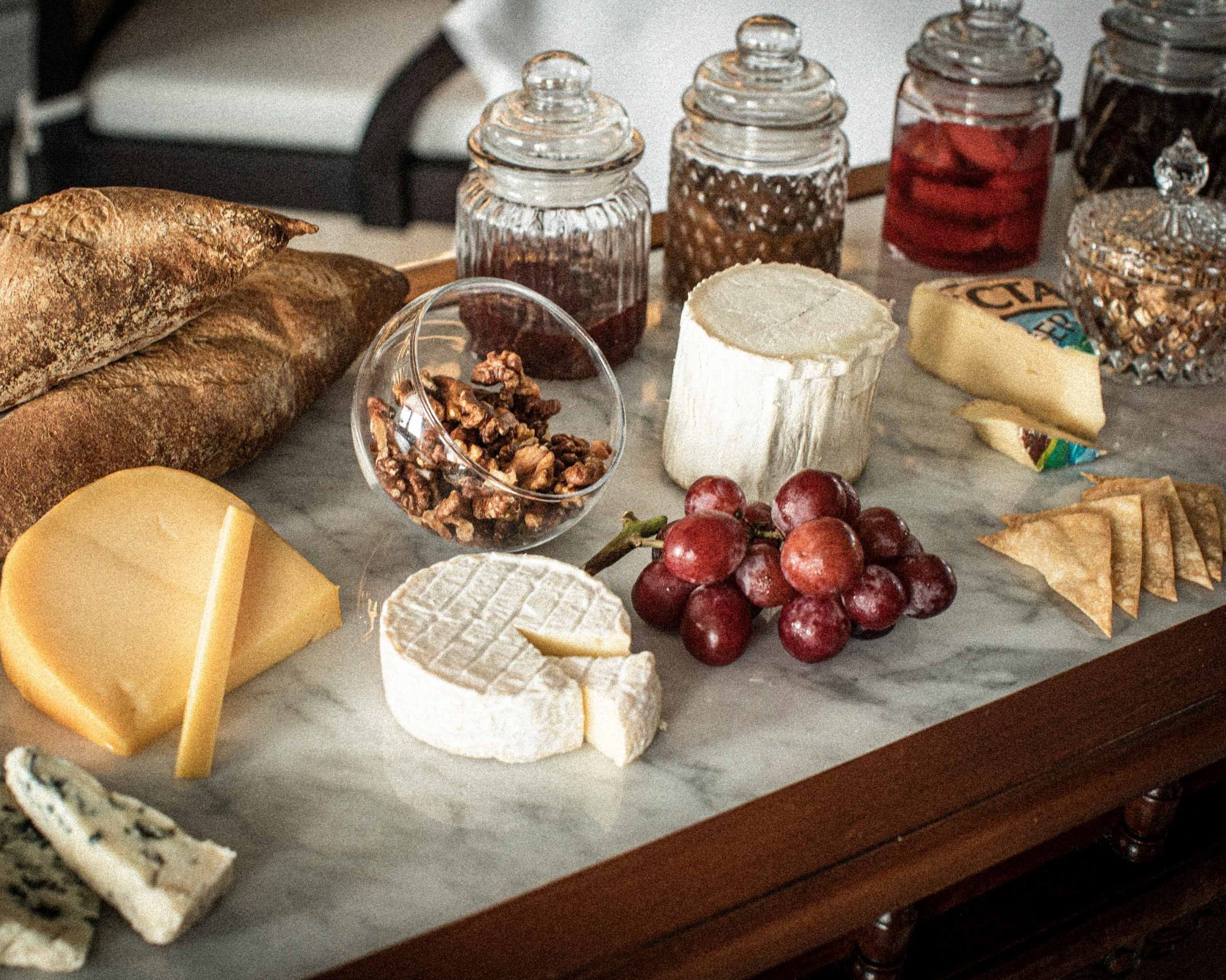 A range of gourmet food