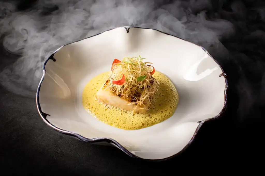 A fine dining dish from Ubud's Apéritif Restaurant
