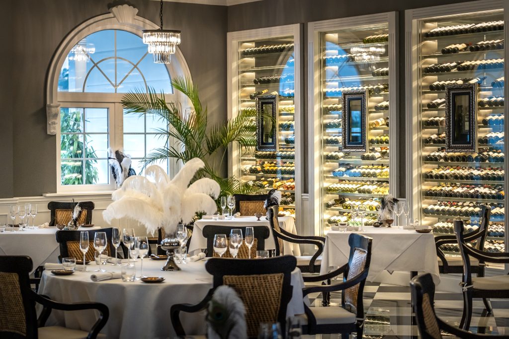 The interior of Apéritif fine dining Restaurant 