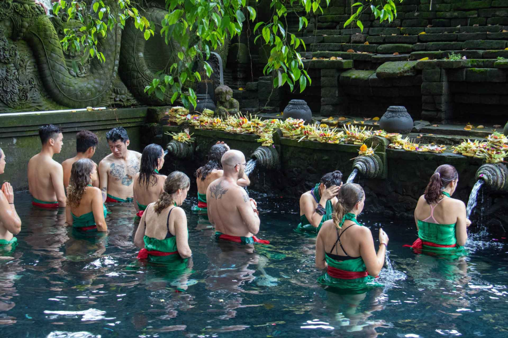 A purification ceremony in Ubud