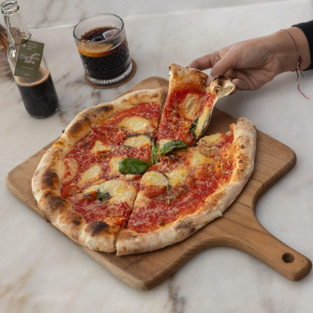 A plant based pizza from Plant Bistro in Ubud, Bali