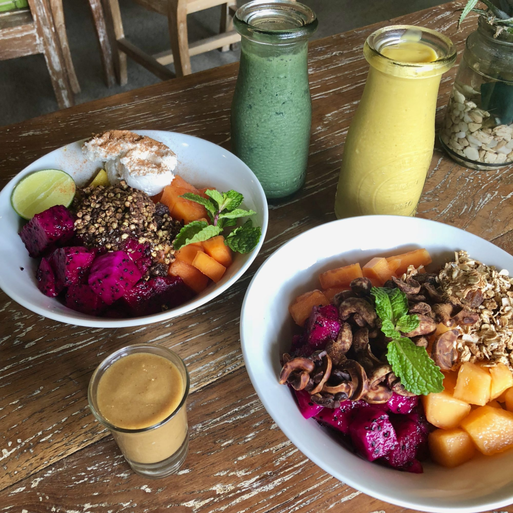 Healthy and colourful smoothie bowls from Alchemy Ubud