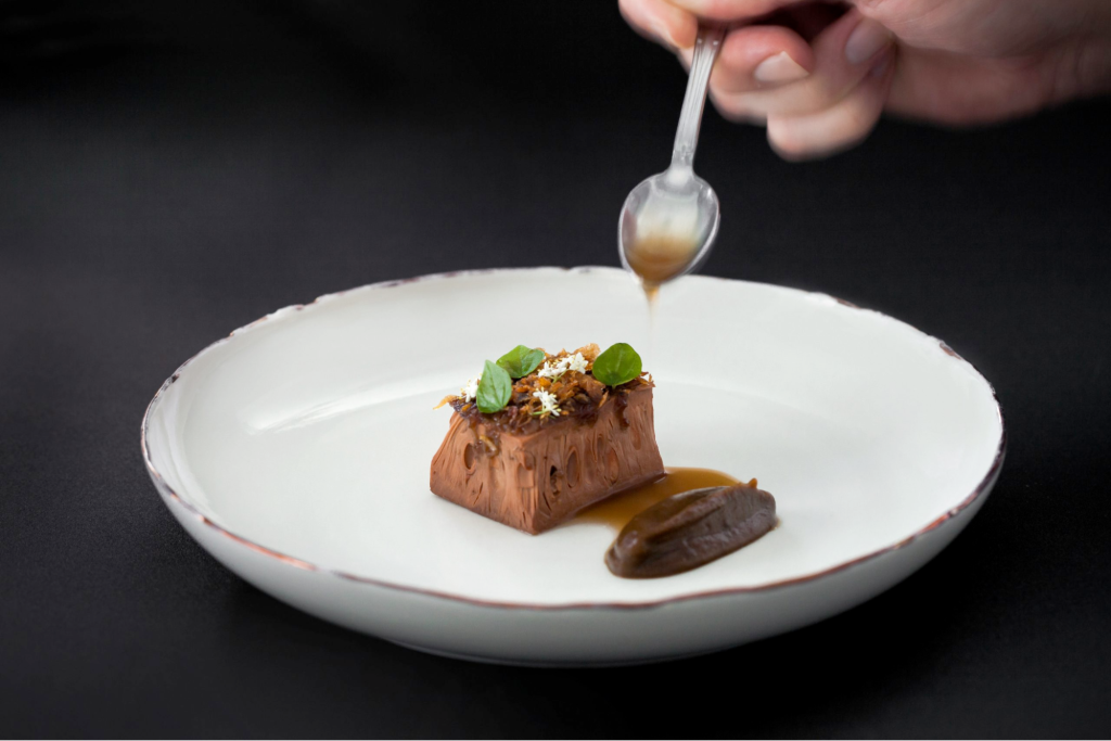 A fine dining dish from Apéritif Restaurant in Ubud