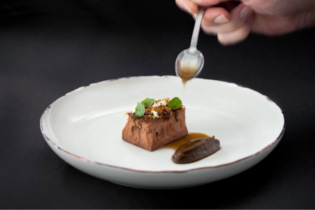 A fine dining dish from Apéritif Restaurant in Ubud
