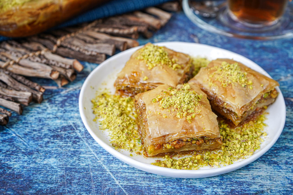 Baklava, a typical Middle Eastern cuisine
