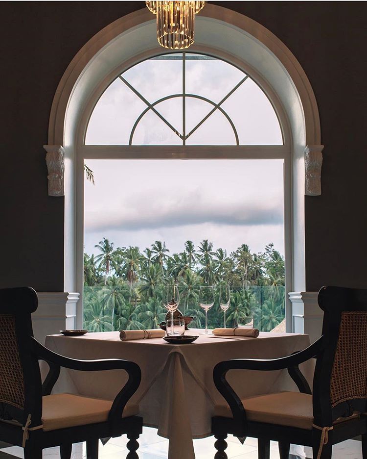 The jungle view from Apéritif Restaurant's window in Ubud, Bali