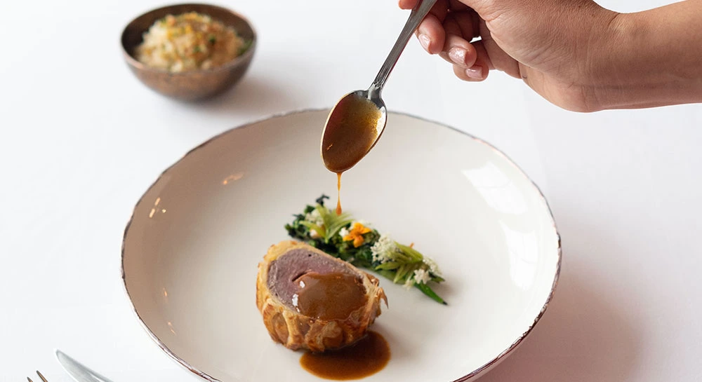 A degustation course of fancy beef wellington