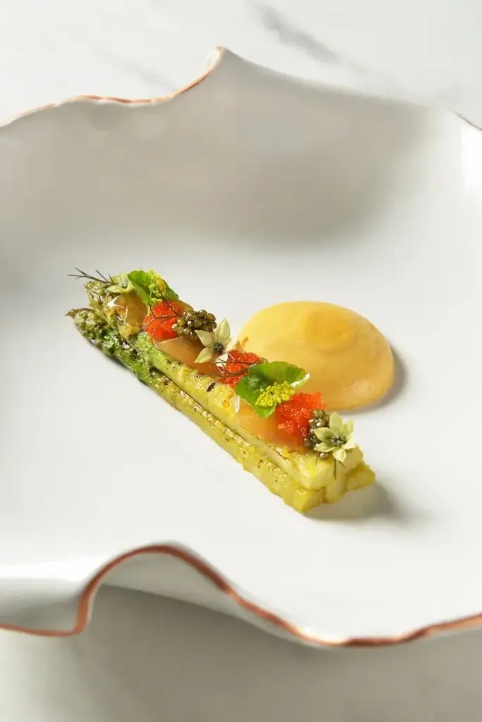 Aperitif Restaurant - Green Asparagus Guided by The Moon Cycle Menu